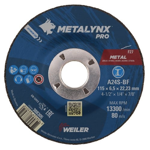 388305_medium Metalynx Pro 4 1/2" x 6mm Grinding Disc METAL - Image 1