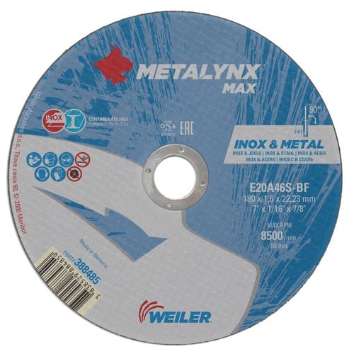 388485_medium Metalynx Pro 7"x1.6mm Flat Cutting Disc - Image 1