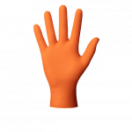 Ideall Grip Orange 7mm Thick Nitrile Gloves Size L - Box 50