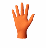 Ideall Grip Orange 7mm Thick Nitrile Gloves Size L - Box 50