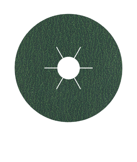 Karbosan_Green_Zirc_Fibre_Disc Karbosan 4-1/2" x 120G Green Zirc Top Sized Fibre Disc - Image 1