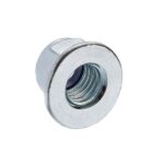 M8 Plain Flange Nylon Insert Nut BZP