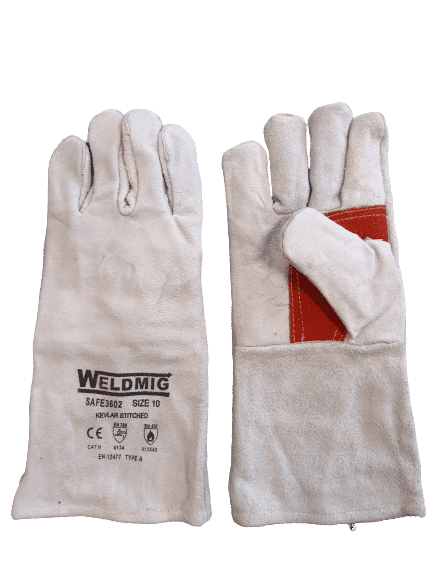 084GAUNTGREYRP 14" Grey Gauntlets Reinforced Palm Kevlar Stitched - Image 1