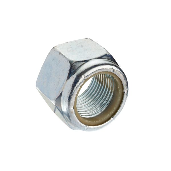 Grade_NE2_UNF_Nylon_Insert_Nut_ASME_B18.16.6_BZP_7 1"BSW Nylon Insert Nut Type P BZP - Image 1