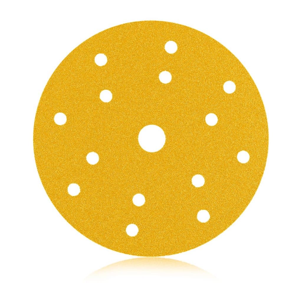 Smirdex 820 Yellow 15 Hole Disc Smirdex 820 Yellow 150mm x 80grit 15 Hole Sanding Discs - Image 1
