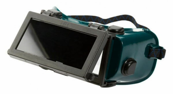 flip goggles Wide Vision Flip Up Front Gas Welding Goggles 4" x 2" Lenses Shade 5 Cutting - Image 1