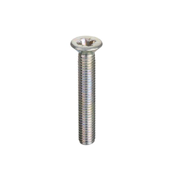 Cross_Rec_Countersunk_Head_Machine_Screw_BZP_3 M8x20 Stl Pozi Csk Machine Screw BZP - Image 1